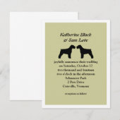 Invitation Annonce de mariage de Schnauzers (Devant / Derrière)