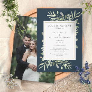 Invitation Annonce de mariage d'élopement amour patient