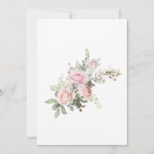 Invitation Annonce de mariage élégante avec des roses de chan (Dos)