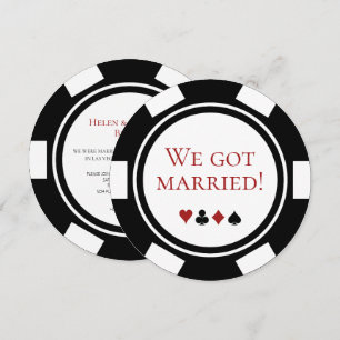Invitation Annonce de mariage en fuite à Las Vegas au thème d
