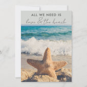 Invitation Annonce de mariage en fuite d'amour et de plage (Devant)