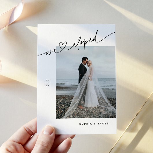 Invitation Annonce de mariage en fuite Minimaliste