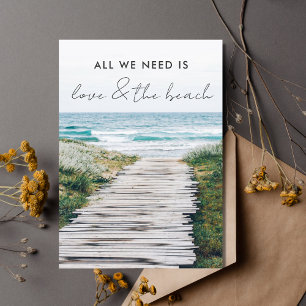 Invitation Annonce de mariage en fuite sur la plage de Nouvel