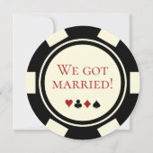 Invitation Annonce de mariage en jeton de poker à Las Vegas (Devant)