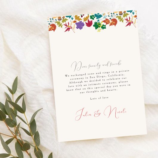Invitation Annonce de mariage Fleur violette de Moutarde de p