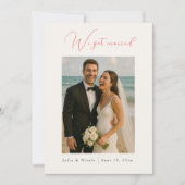 Invitation Annonce de mariage Fleur violette de Moutarde de p (Devant)