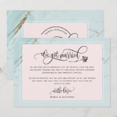 Invitation Annonce de mariage / Fuite amoureuse "Nous nous so (Devant / Derrière)
