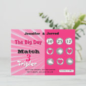 Invitation Annonce de mariage Fun Lotto à gratter (Debout devant)