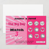 Invitation Annonce de mariage Fun Lotto à gratter (Devant / Derrière)