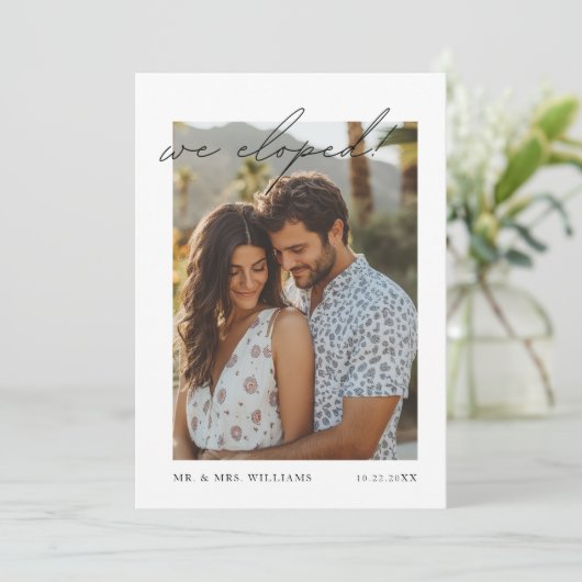 Invitation Annonce de mariage intime moderne | "Nous nous som (Debout devant)