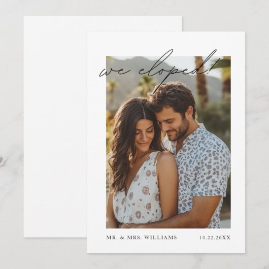 Invitation Annonce de mariage intime moderne | "Nous nous som (Devant / Derrière)