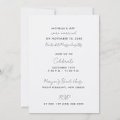 Invitation Annonce de mariage intime sur la plage de Nouvelle (Dos)