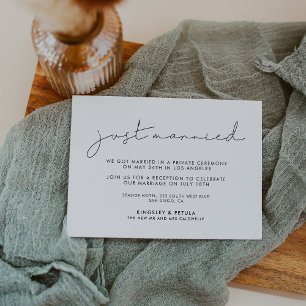 Invitation Annonce de mariage minimaliste écrite à la main
