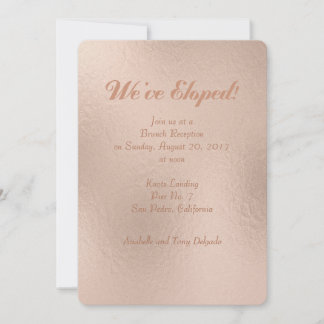 Invitation Annonce de mariage 'Nous nous sommes enfuis' avec