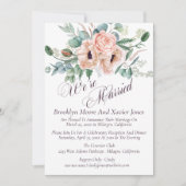 Invitation Annonce de mariage Nous sommes mariés Poppy Radian (Devant)