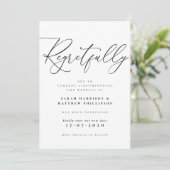 Invitation Annonce de mariage reporté avec regret (Debout devant)