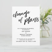 Invitation Annonce de mariage reporté "Changement de programm (Debout devant)
