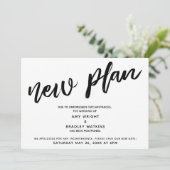 Invitation Annonce de mariage reporté "Nouveau Projet" (Debout devant)