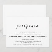 Invitation Annonce de mariage reporté simple (Devant / Derrière)