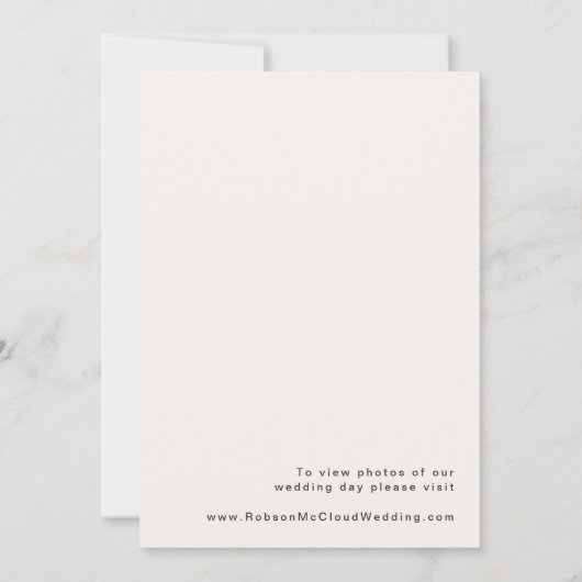 Invitation Annonce de Mariage Retro Moderne des Années 70 Arc (Dos)