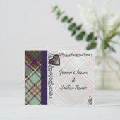 Invitation Annonce de mariage RSVP Anderson Tartan (Debout devant)