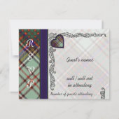 Invitation Annonce de mariage RSVP Anderson Tartan (Dos)