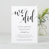 Invitation Annonce de mariage rustique We Did (Debout devant)