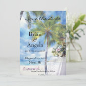 Invitation Annonce de mariage sur la plage STD (Debout devant)