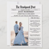 Invitation Annonce de mariage surprise dans un journal modern (Devant)