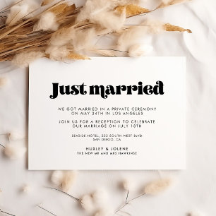 Invitation Annonce de mariage vintage rétro écriture manuscri