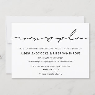Invitation Annonce de mise à jour de la date de nouveaux plan