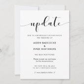 Invitation Annonce de mise à jour de mariage élégant (Devant)
