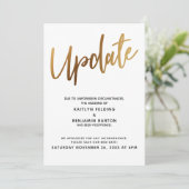 Invitation Annonce de mise à jour de Postponed Wedding Gold (Debout devant)