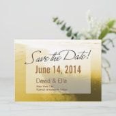 Invitation Annonce de mise en vente de date de plage dorée ro (Debout devant)