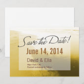 Invitation Annonce de mise en vente de date de plage dorée ro (Devant / Derrière)