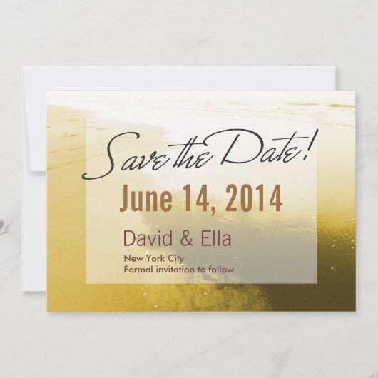 Invitation Annonce de mise en vente romantique de la plage do (Devant)
