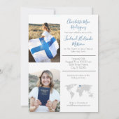 Invitation Annonce de missionnaire bleu (Dos)