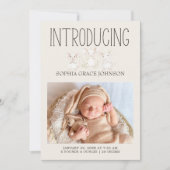 Invitation Annonce de naissance Bébé Amis de la Prairie Anima (Devant)