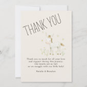 Invitation Annonce de naissance Bébé Amis des Animaux de la F (Dos)