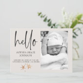 Invitation Annonce de naissance bébé Animaux de la nurserie e (Debout devant)