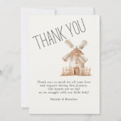 Invitation Annonce de naissance bébé animaux de la petite fer (Dos)