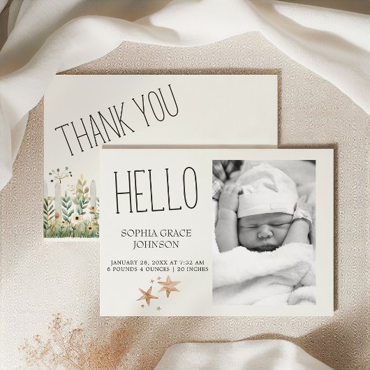 Invitation Annonce de naissance bébé animaux de la petite fer