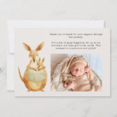 Invitation Annonce de naissance d'animaux de la nurserie du s (Dos)