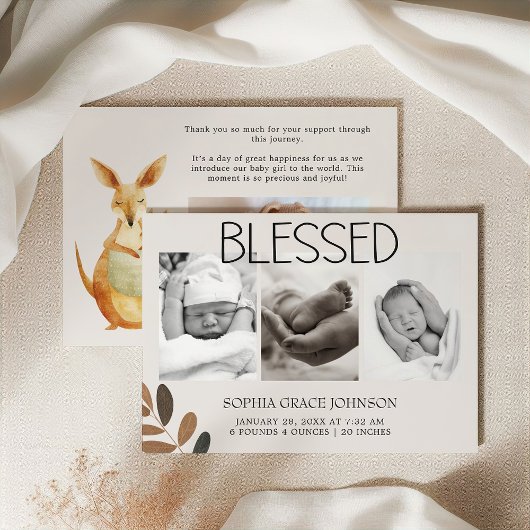 Invitation Annonce de naissance d'animaux de la nurserie du Z