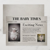 Invitation Annonce de naissance de bébé (Devant / Derrière)
