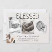 Invitation Annonce de naissance de bébé Animaux de la nurseri (Devant)
