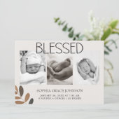 Invitation Annonce de naissance de bébé Animaux de la nurseri (Debout devant)