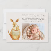 Invitation Annonce de naissance de bébé Animaux de la nurseri (Dos)