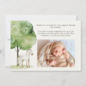 Invitation Annonce de naissance de bébé aux animaux de la pet (Dos)