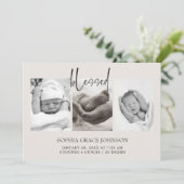 Invitation Annonce de naissance de bébé avec des animaux de n (Debout devant)